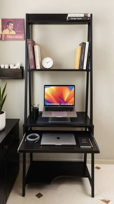 Premium Modern Table with Bookshelf | Computer Desk | like new