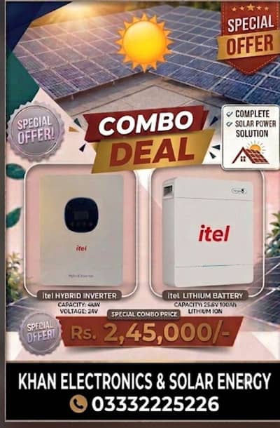itel 4 kw Inverter + 2.5 kw Lithium Battery