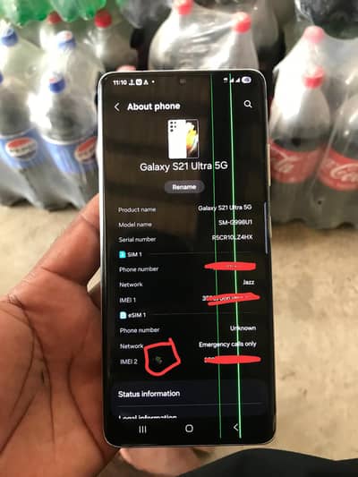 Samsung Mobile S21 NON PTA BUT SIM WORK KR RHI HY