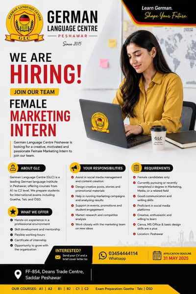 Female Marketing Intern
