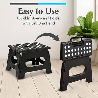 Imported Foldable Plastic Stool | New | Up to 136KG Capacity