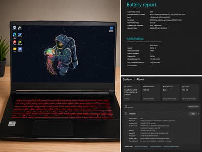 MSI GAMING LAPTOP GTX 3060 6GB, 1TB SSD, 16 GB RAM