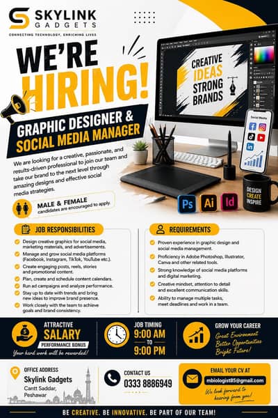 Graphic designer and social media manager
