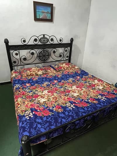 IRON DOUBLE BED WITH QUALITY MATTRESS 03145366414