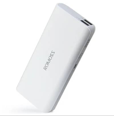 Romoss Sense 4 10400mAh Power Bank – Dual USB, Fast Charging – White