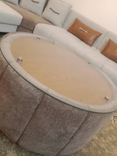 L shape sofa EIGHT sitter with table