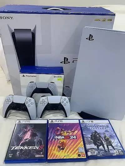 Sony playstation ps5 Good Cond With 2 Controller.   My Wht-Sap Contac