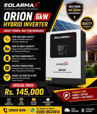 solarmax Orion 6kW hybrid inverter