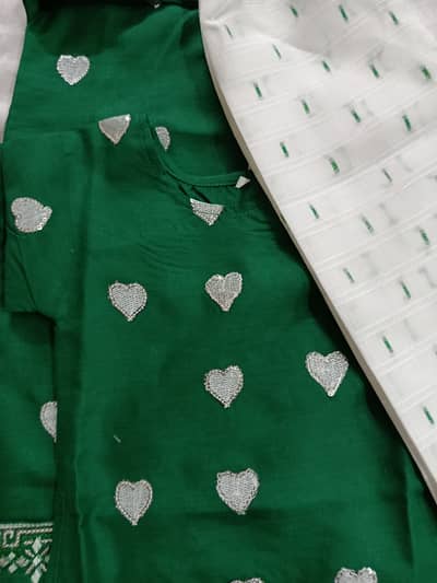 14 August Kids Embroidered Cotton Suit | Sawanys