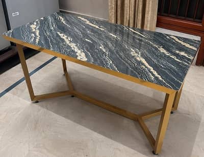 Marble Sheet Dining Table Latest Design 6'3 Feet