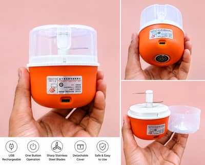 Mini Electric Chopper 250ml | USB Rechargeable Garlic & Veg Cutter