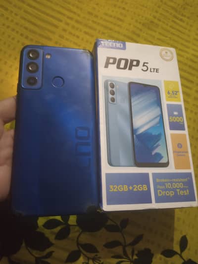 Tecno POP 5 LTE 2GB Ram 32GB ROm All accessories complete with box.