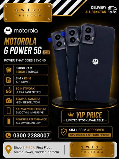 Moto G power 5G (2024) Sim+Esim approved 8/128 leather Black