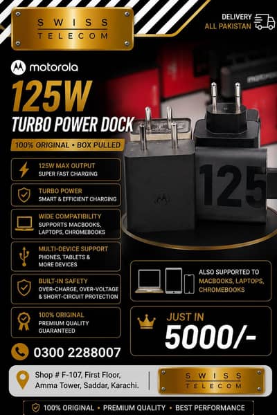 Motorola 125w PD charging Dock pure original VIP price