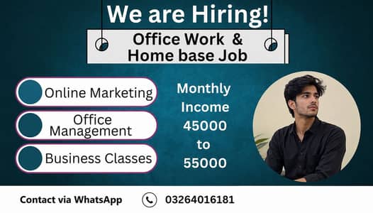  We Are Hiring – Office & Online Work Staff