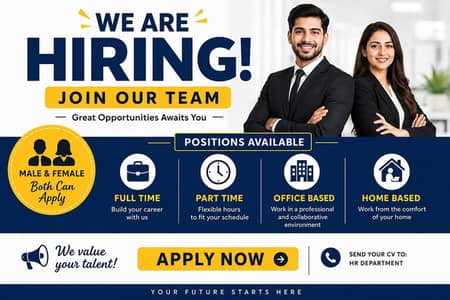  We Are Hiring – Office & Online Work Staff