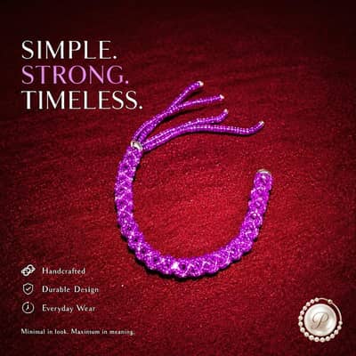  Royal Purple Braided Bracelet 
