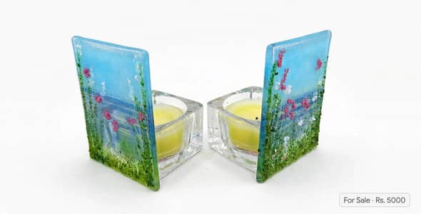 candle lamps Pair