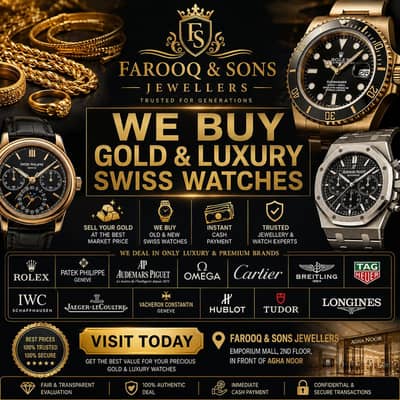 we buy all types of gold & silver jewellery & swiss watches old & new