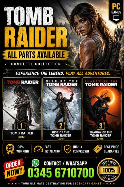  TOMB RAIDER – ALL PARTS AVAILABLE (PC GAMES) 
