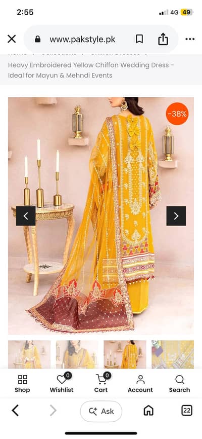 Fancy dress adan libas 3 piece worth 23 thousand