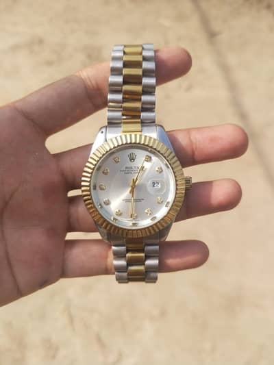 Rolex Oyster Perpetual DateJust Men's Watch (Two-Tone Gold & Silver)