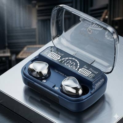 M10 Wireless Earbuds LED Display Deep Bass Long Battery Backup