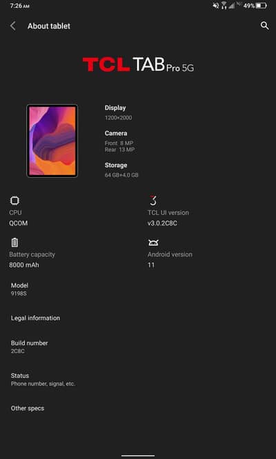 TCL TAB Pro 5g