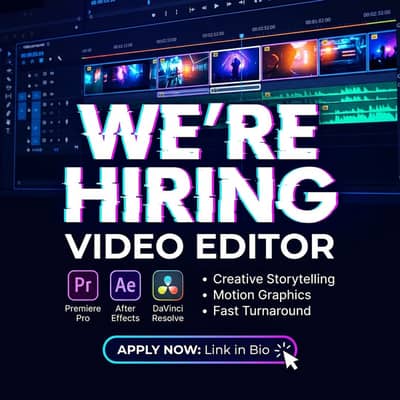 Hiring Remote Video Editor — 75K/Month