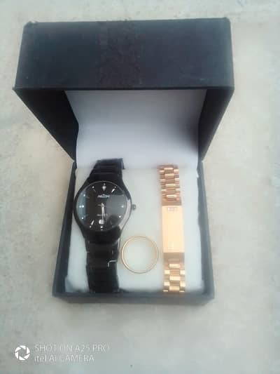 Urgent sale of Original Rolex bracelet+ Aston Watch black stainless
