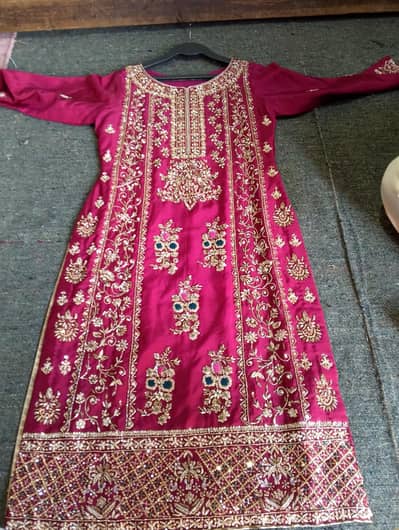 Party wear hand made zari dress