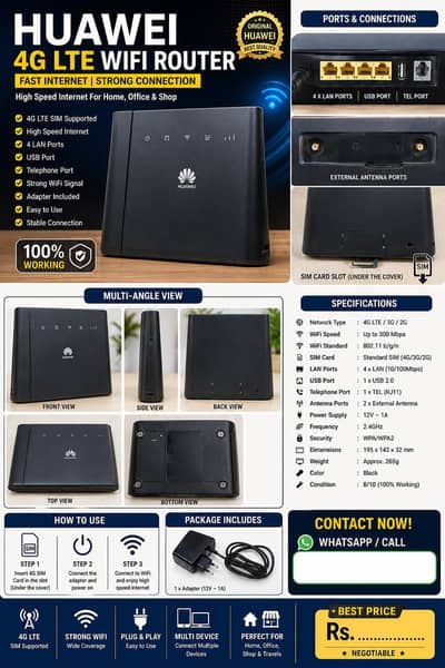  Huawei 4G LTE WiFi Router For Sale