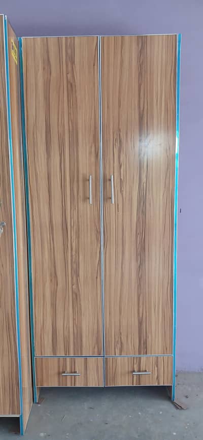 Brand New 2l doors KMI sheet Wardrobe 6.5×2.7 feet 2 drawers & locks