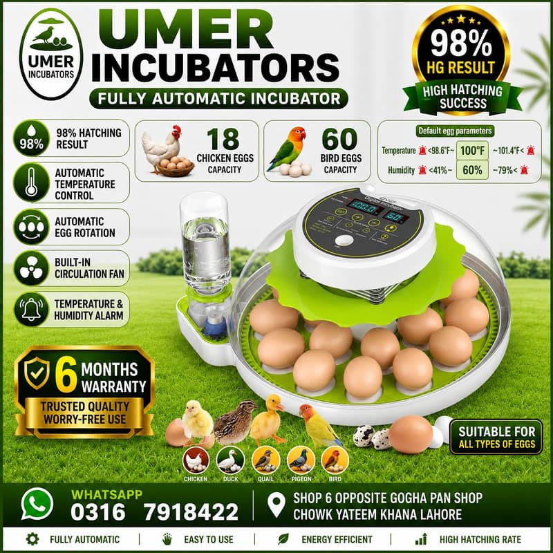 Automatic Egg Incubator | Egg Hatching Machine | Incubator | Brooder 10