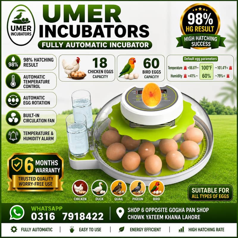 Automatic Egg Incubator | Egg Hatching Machine | Incubator | Brooder 16
