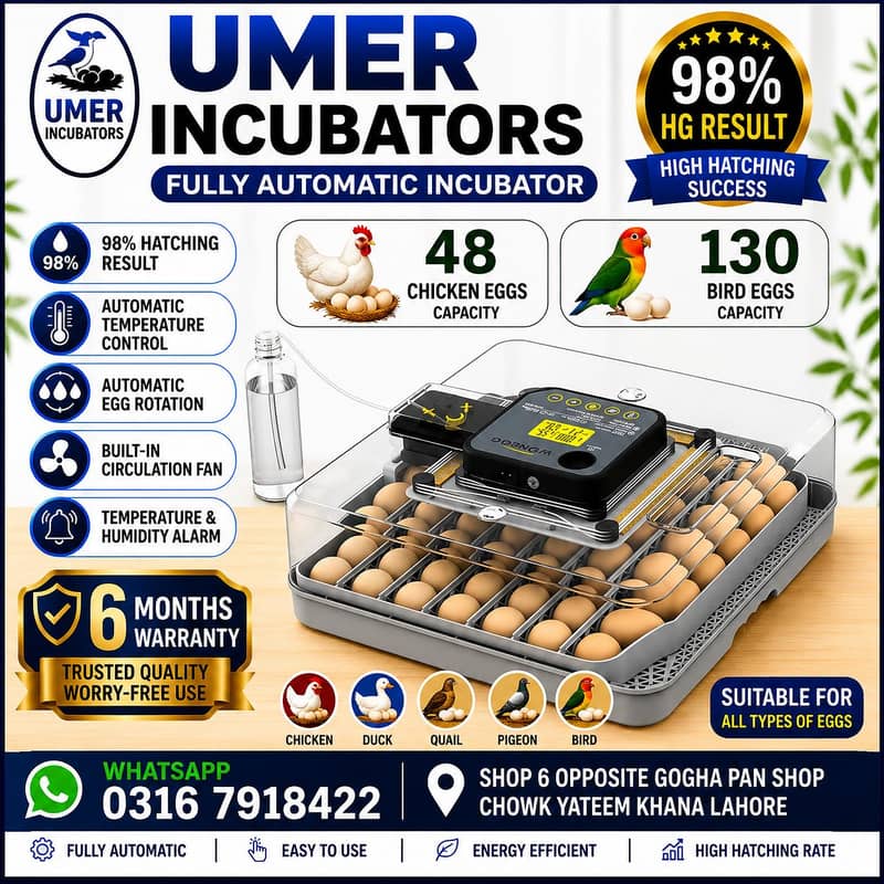 Automatic Egg Incubator | Egg Hatching Machine | Incubator | Brooder 12
