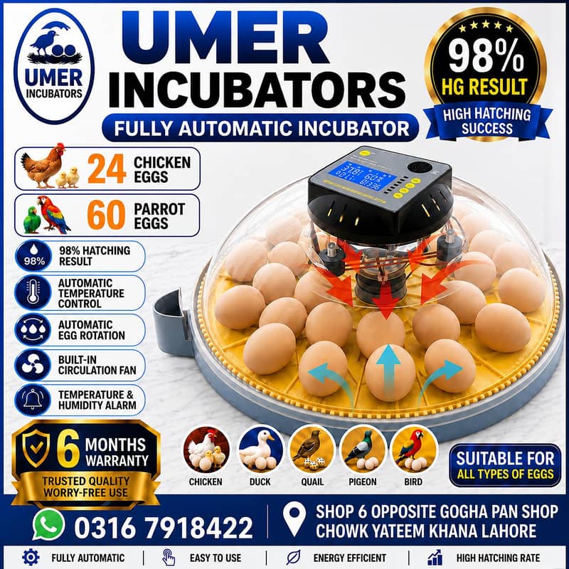 Automatic Egg Incubator | Egg Hatching Machine | Incubator | Brooder 16