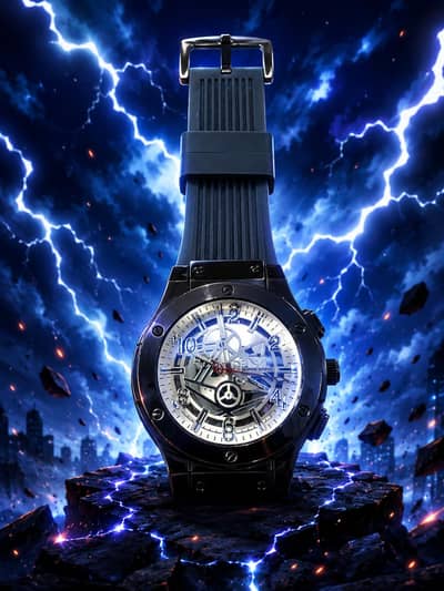 Stylish Skeleton Dial Men's and kids Watch – Grey Strap | Rs. 1,299