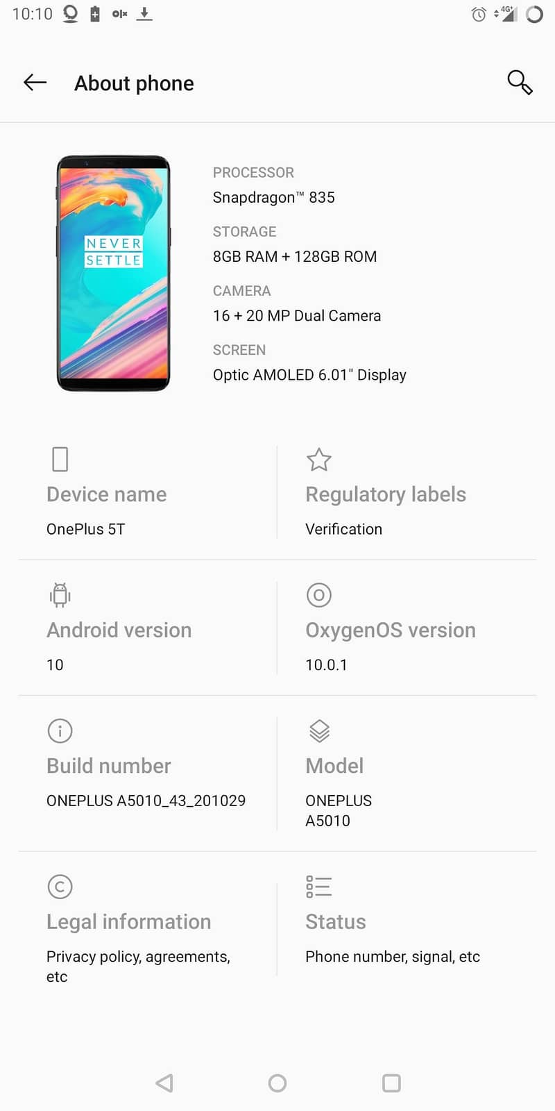 One Plus 5T 2