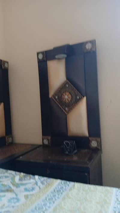 king size bed set and side table for sale