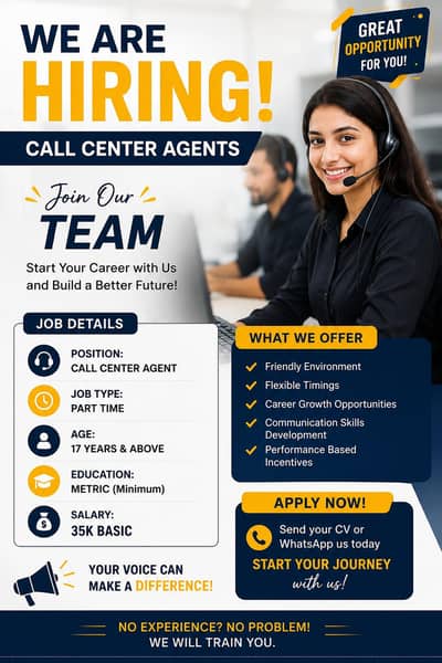 WE ARE HIRING – PART-TIME CALL CENTER AGENTS!