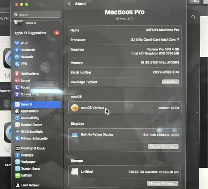 MacBook Pro 2017 1