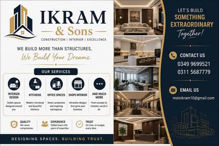 Construction or Interior Design Vendors In Rawalpindi Islamabad