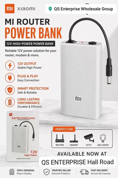 MI Router and camera powerbank 12V