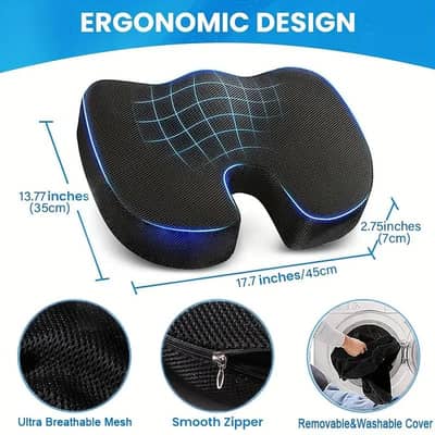 Coccyx seat cushion Lumber support pillow car, office, home