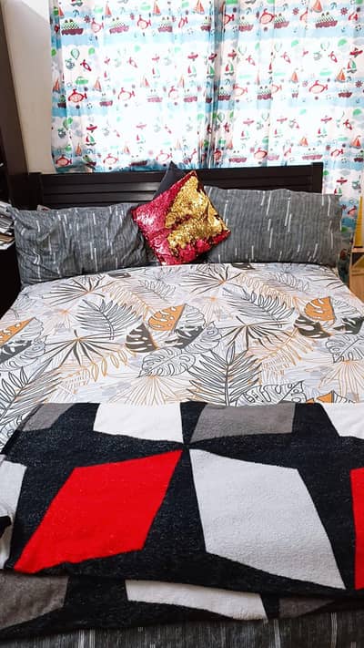 double bed with mattress