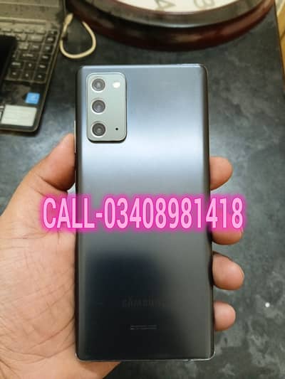 Samsung NOTE 20 5g 8GB/128GB SNAPDRAGON 865 NON PTA CALL=03408981418