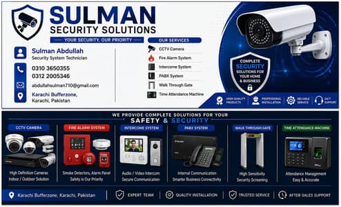 we deal all types of security system and maintenance