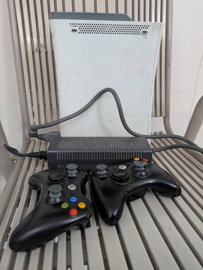 xbox 360 with controllers