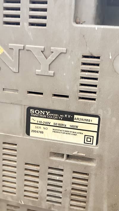 Sony tv model kv trinitron colour